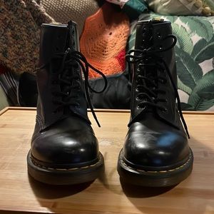 Doc Martin black combat boots